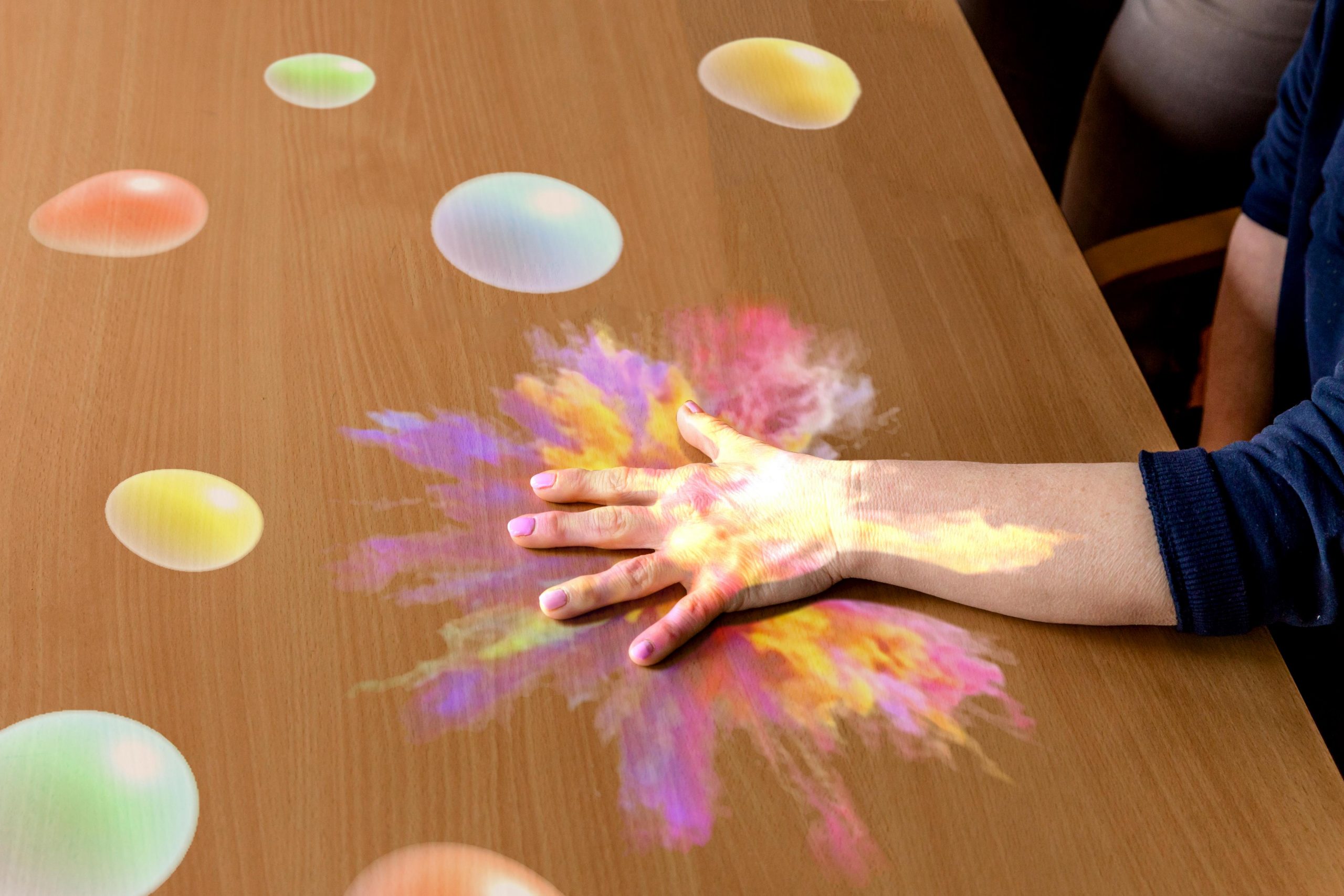 Spelfoto Kleurenbubbels Volwassenen Tovertafel