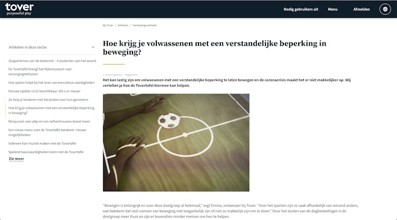 My Tover artikelen